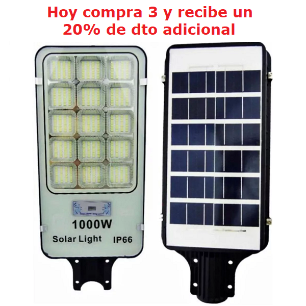Lámparas Solares IP66 de 600, 800, 1.000w.