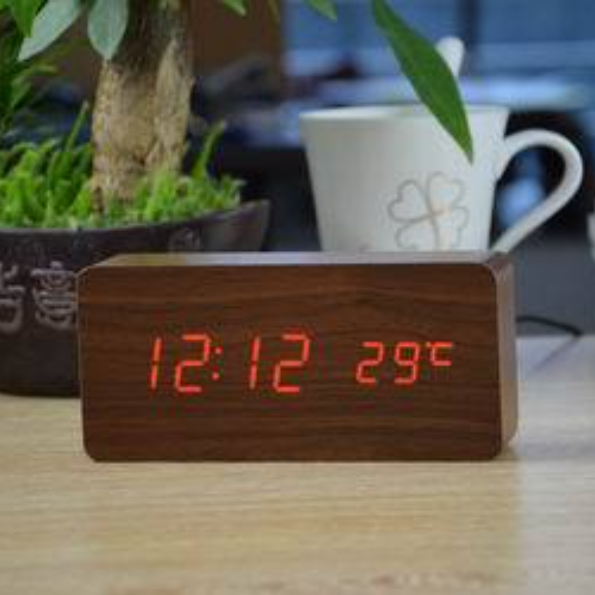 Reloj Despertador Maderado