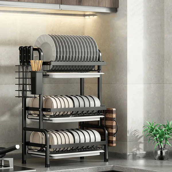 Escurridor de vajulla de 3 pisos