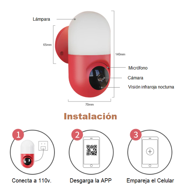 Cámara Lámpara wifi