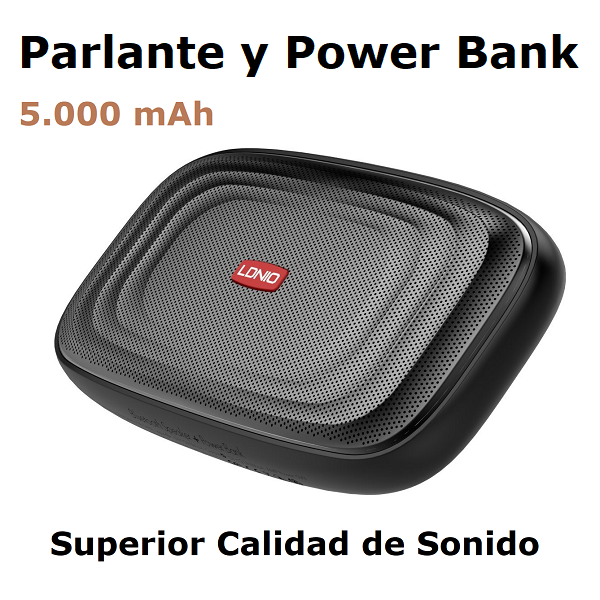 Parlante y Power Bank de 5000mAh