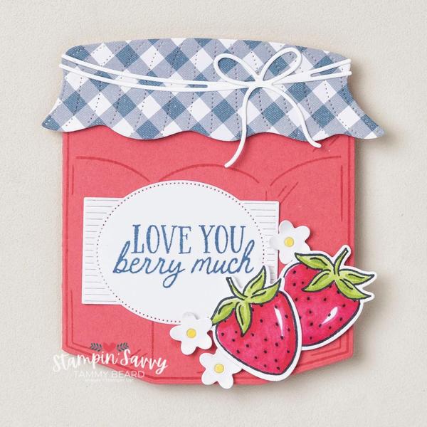 Shaped Note Card featuring the Filled With Sweetness Stamp & Die Bundle by Stampin' Up!, available at StampinSavvy.com/Shop