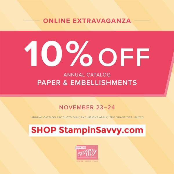 online extravaganza sale at stampin up