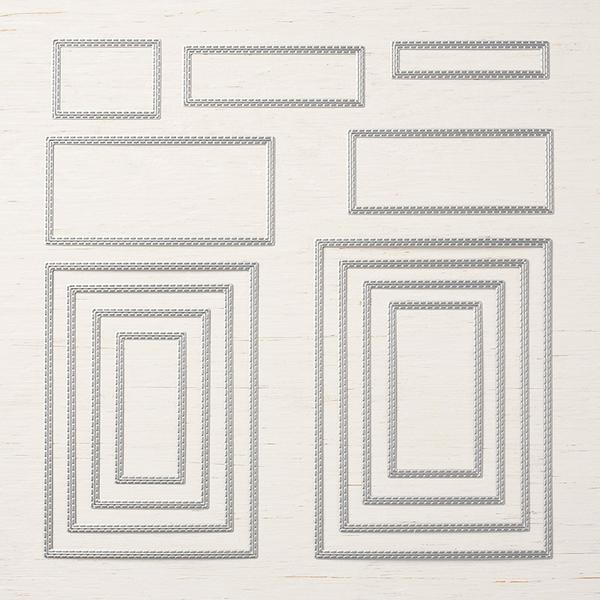 rectangle stitched framelits dies by stampin up