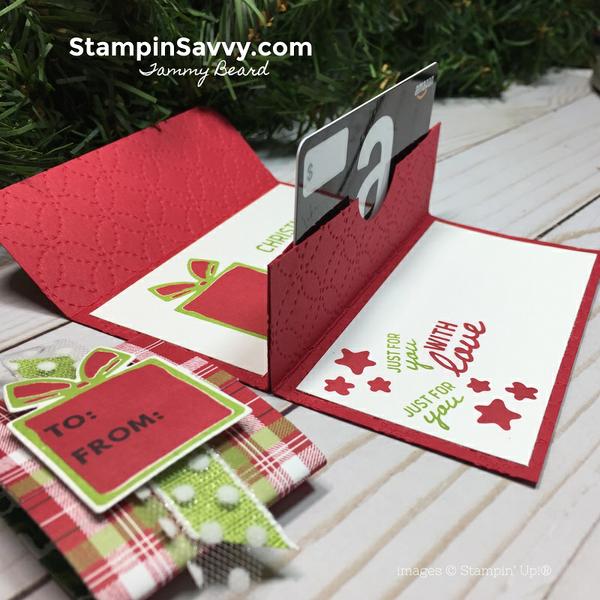 pop up gift card holder by tammy beard at stampin savvy