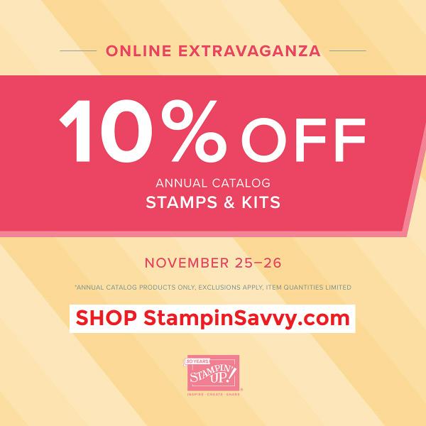 online extravaganza sale at stampin up