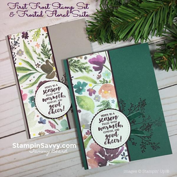 first frost holiday cards by tammy beard at stampin savvy