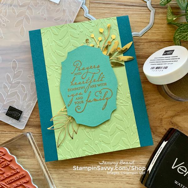 forever greenery sympathy card