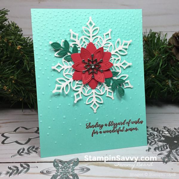 snowfall thinlit blizzard of wishes holiday card