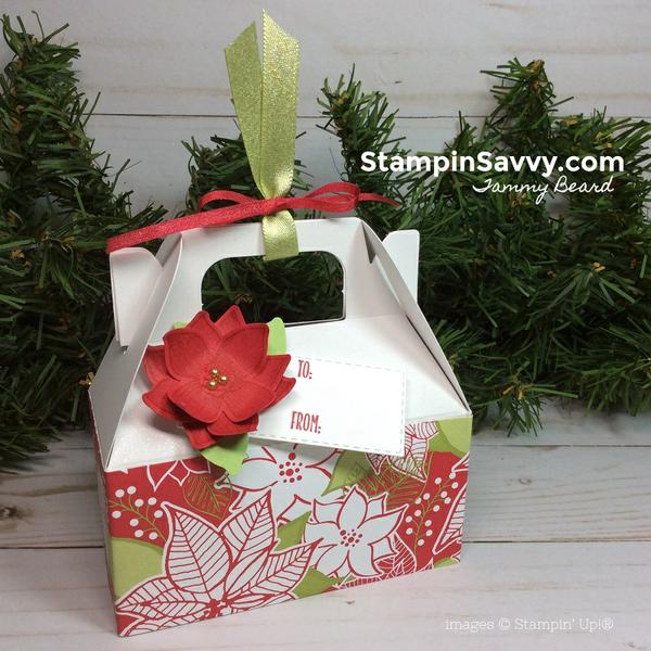 decorated mini gable box by tammy beard at stampin savvy