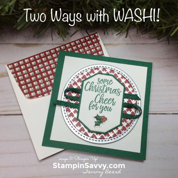 two ways to use washi tape, stampin savvy, tammy beard