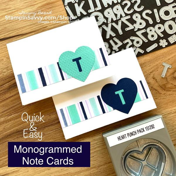 Playful Alpha Monogrammed Note Cards