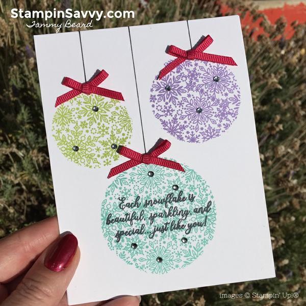 snow is glistening holiday ornament card