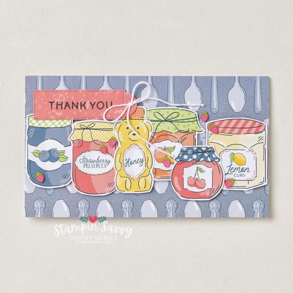 Card Idea featuring the Homemade Sweetness Designer Paper by Stampin' Up! available at StampinSavvy.com/Shop 