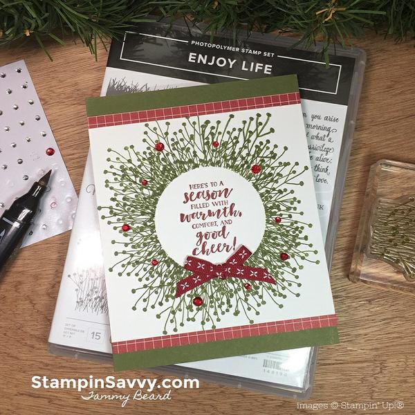 enjoy life holiday wreath card