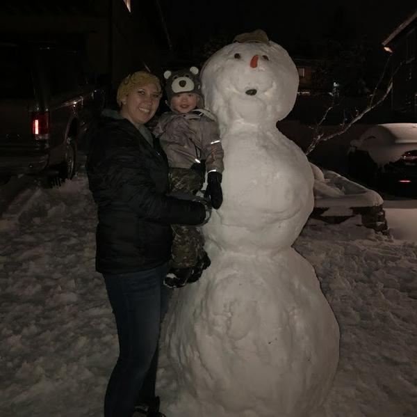 it snowed!