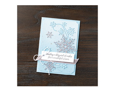 card idea for  snow is glistening stamp set