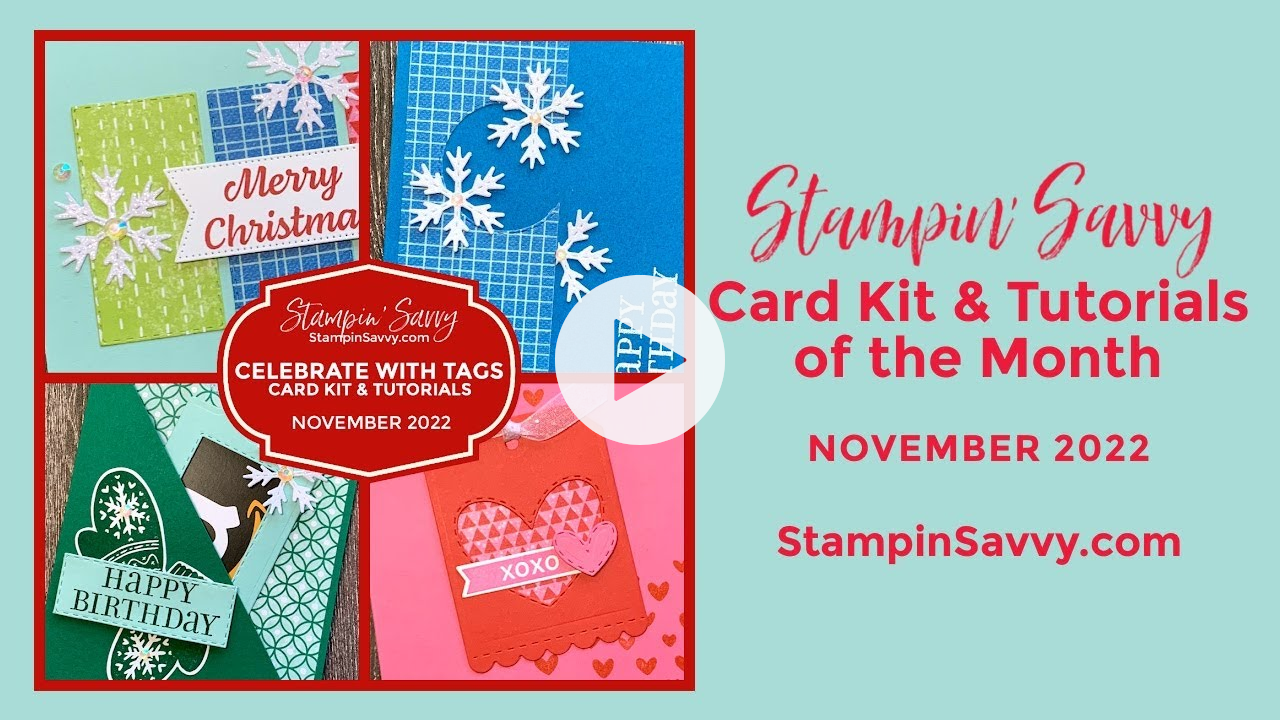 CELEBRATE WITH TAGS November 2022 Card Kit