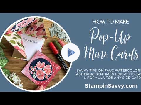 How To Make A Pop-Up Mini Card in Minutes - featuring the FINE ART FLORAL SUITE by Stampin' Up!®