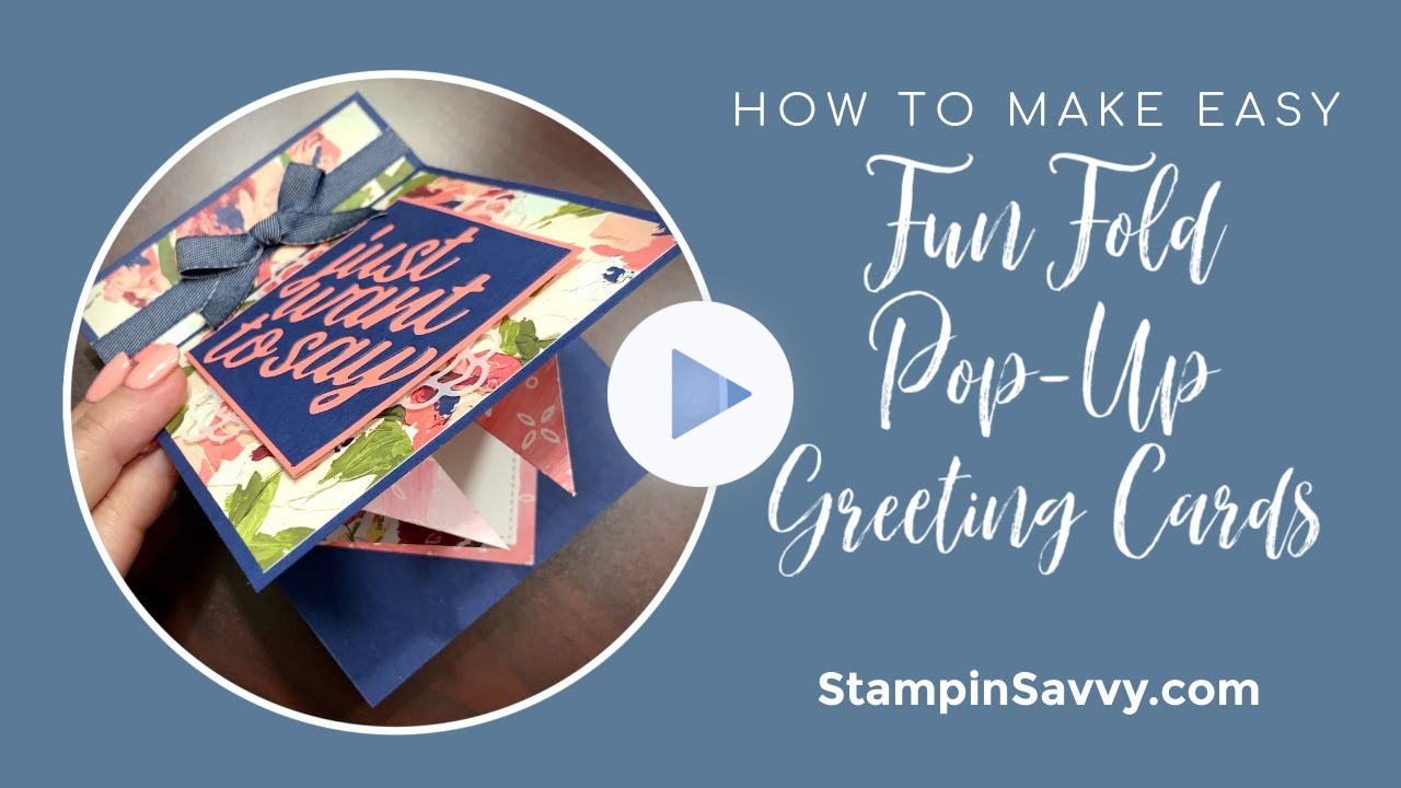 How To Make EASY Fun Fold Pop Up Greeting Cards with the FINE ART FLORAL Suite by Stampin Up❤️