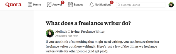 What does a freelance writer do?