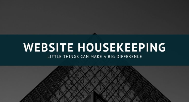 Website housekeeping