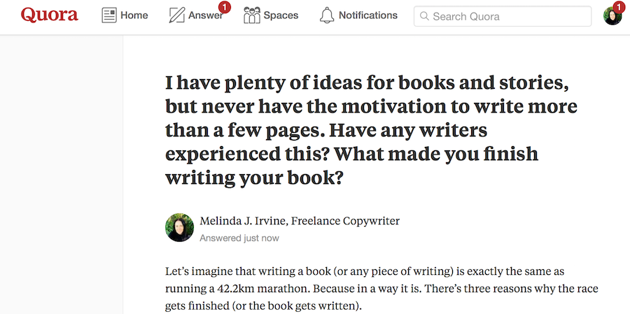 what made you finish writing your book