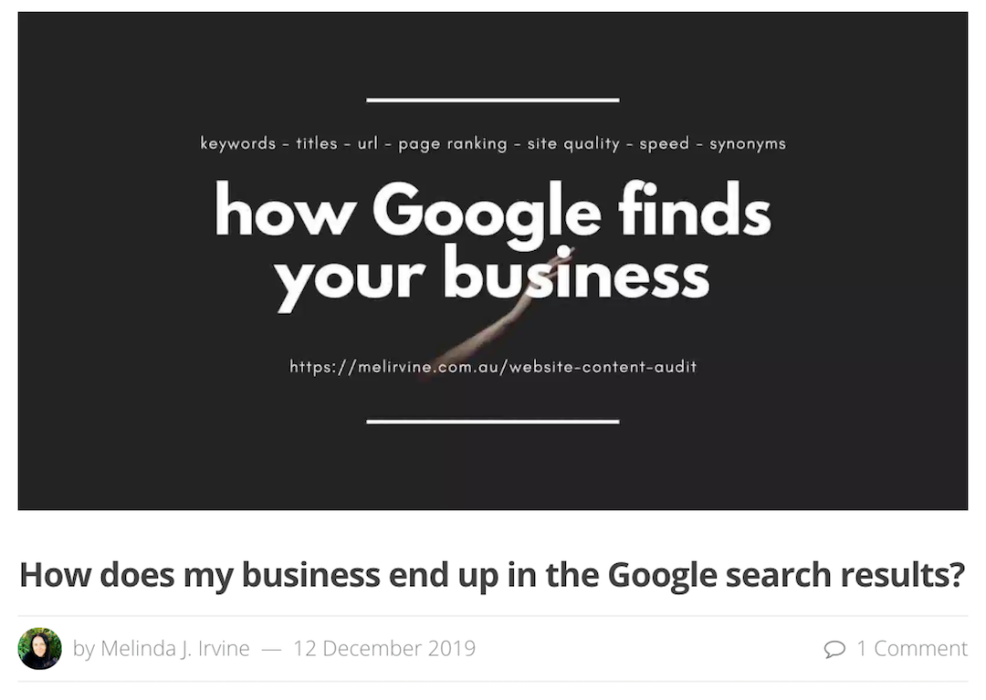 How your business ends up in the search results