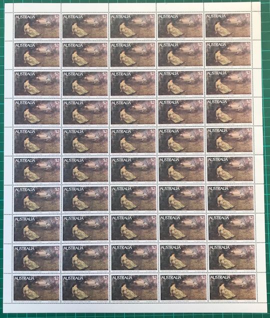 Full sheets of stamps