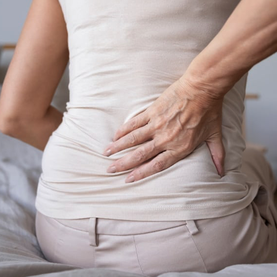 Woman with back pain