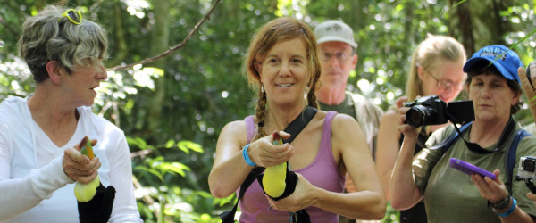 Women with toucan