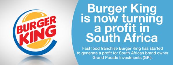 Burger King is now turning a profit in SA