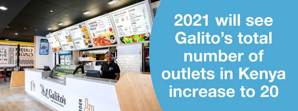 2021 will see Galito’s total number of outlets in Kenya increase to 20, growing the brand’s visibility and accessibility on the continent while many in the industry
flounder given the current tough global economy. So, what is creating African growth for Galito’s?