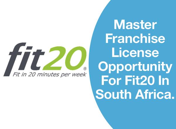 Master Franchise License Opportunity For Fit20 In South Africa.