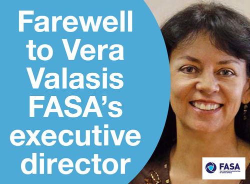 Farewell to Vera Valasis FASA's executive director