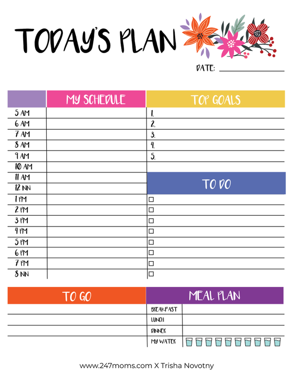 Free Daily Plan Printable