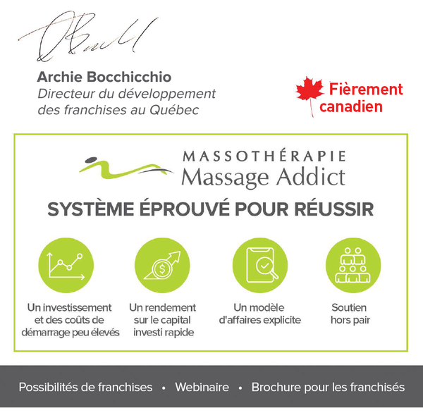 Franchise Massothérapie Massage Addict