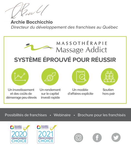 Franchise Massothérapie Massage Addict
