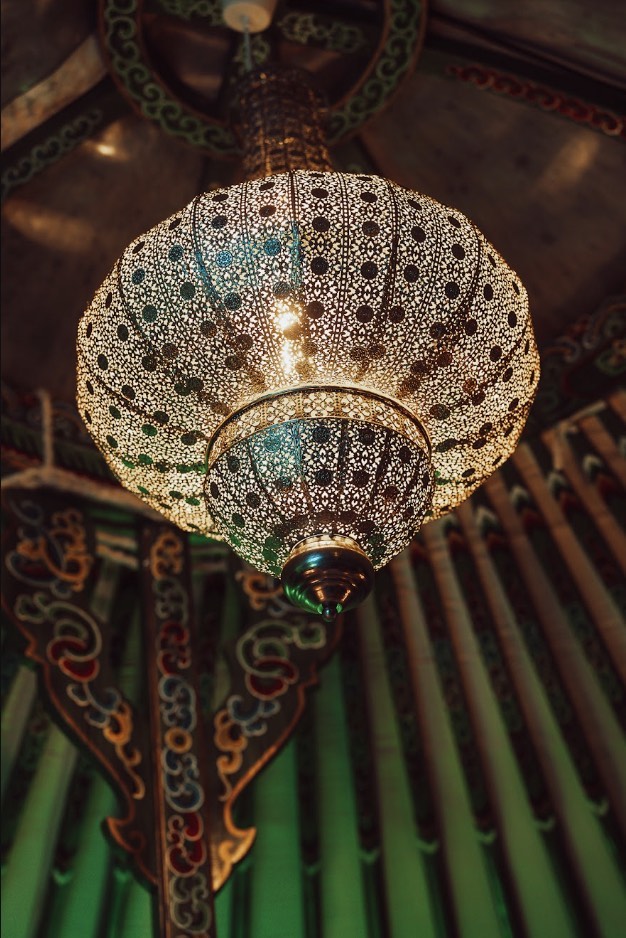 Lantern in the yurt