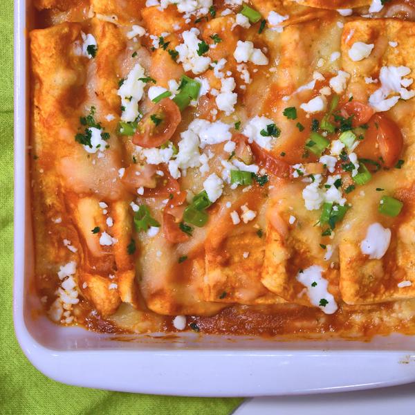 Cheese Enchiladas with Roasted Poblano