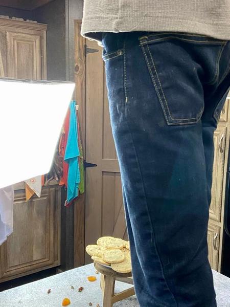 photo shoot with shortbread cookies
