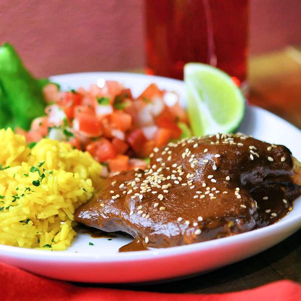 Chicken Mole Tacos with Dona Maria Sauce