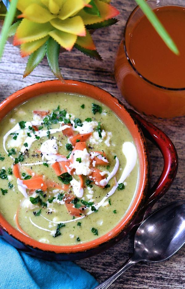 Zucchini Poblano Chile Soup