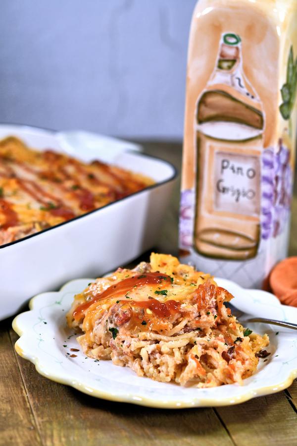 Creamy Baked Spaghetti