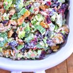 broccoli bacon salad with cranberries