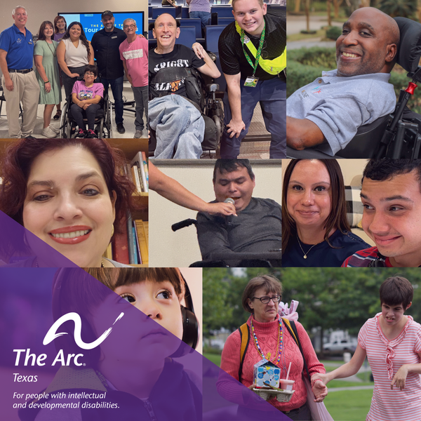 A collage of photos of self-advocates and allies of The Arc of Texas.