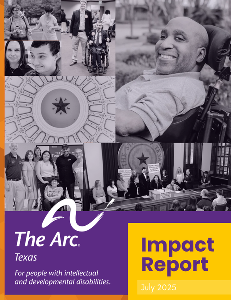 The title page of The Arc of Texas 2025 Impact Report.