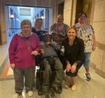 The Arc of Texas Director of Public Policy & Advocacy Director Ashley Ford makes legislative visits with self-advocates from The Arc of the Gulf
Coast and The Arc of Wichita County.