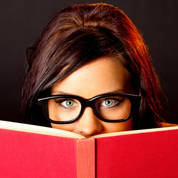 woman reading a book