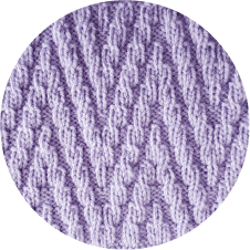 Close-up to a lavender knitted fabric